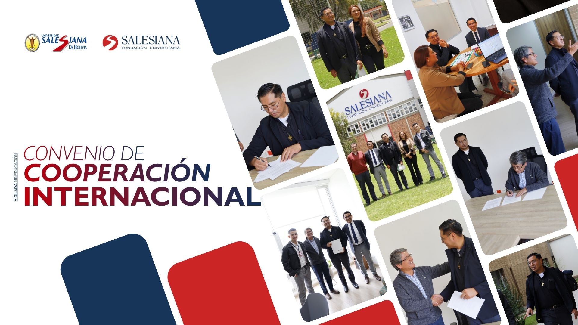 Nuevo convenio de cooperación internacional entre instituciones salesianas de Bolivia y Colombia